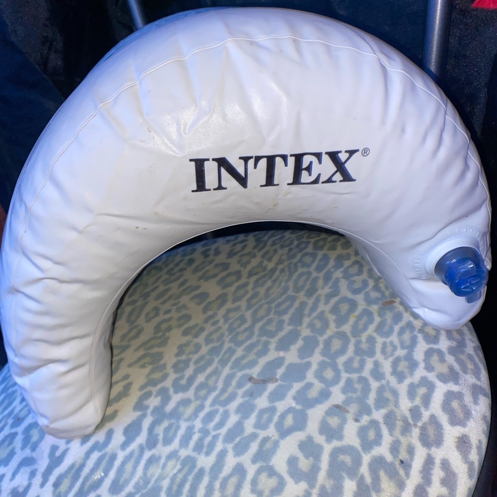 Intex White Inflatable Neck Pillow